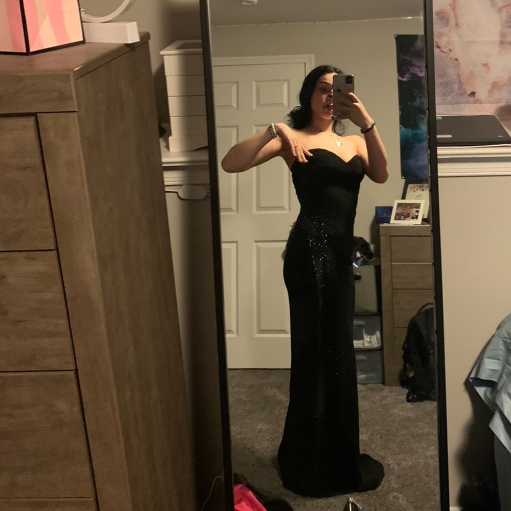 Black Strapless Dress